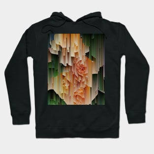 Glitched Orange Roses Hoodie